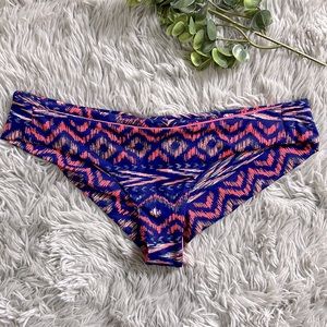 Nwot khong boon blue and pink tribal cheeky bikini bottoms size S.